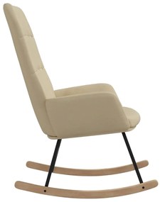 Cadeira de baloiço tecido cor creme