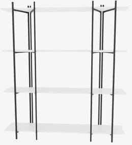 Estante Moss – Branco e Preto – 160x180x29,6 cm