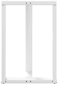 Pés de mesa de bar em forma de T, 2 peças, branco, 60x35x(90-91) cm, a
