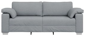 Sofá de 3 lugares cinza claro, 178 cm de tecido