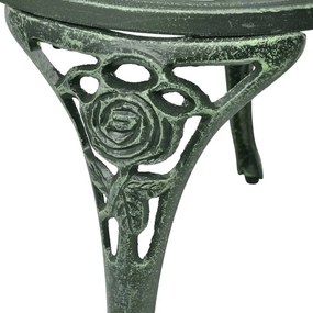 3 pcs conjunto bistrô alumínio fundido verde