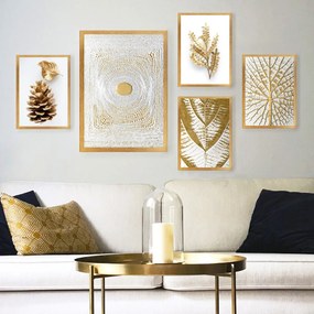 Pintura Decorativa em MDF com Moldura SET_130 – Multicolor – 24 x 29 c