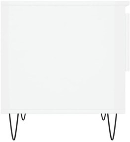 Mesas de centro 2pcs 50x46x50cm deriv. madeira branco brilhante