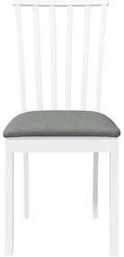 Cadeiras de jantar com almofadões 2 pcs madeira maciça branco