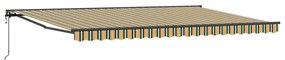 Toldo Retrátil Manual Verde e Amarelo 500x300 cm