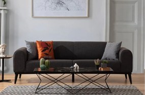 Sofá-Cama de 3 Lugares Kapri – Antracite – 220x84x77 cm