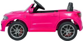 Carro elétrico para Crianças 2 a 5 anos, 12V Dodge Durango Rodas de espuma EVA, assento Couro ecológico e Comando Rosa