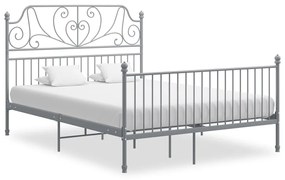 324852 vidaXL Estrutura de cama metal 140x200 cm cinzento