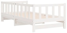 Sofá-cama de puxar 2x(90x200) cm pinho maciço branco