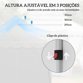 Tenda Dobrável Pop Up Tenda 596x300x315 cm Tenda Dobrável com 6 Parede