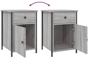 Mesas cabeceira 2 pcs 40x42x60cm deriv. madeira cinzento sonoma