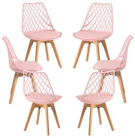 Pack 6 Cadeiras Mima - Rosa