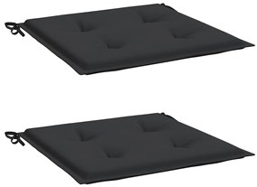 Almofadões p/ cadeiras de jardim 2 pcs tecido oxford preto