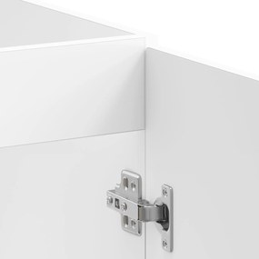 Gabinete de Cozinha vidaXL "Lucca" com Duas Pias Brancas em Madeira de
