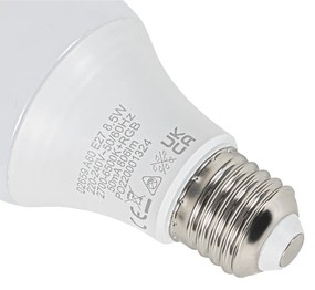 Lâmpada LED Smart E27 A60 matt RGBW 8,5W 806 lm 2700K