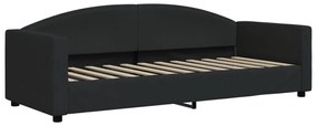 Sofá-cama com gavetão 80x200 cm tecido preto