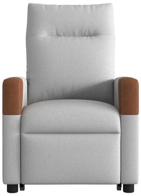 Poltrona elevatória de massagens tecido cinzento-nublado