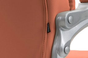 Cadeira de Escritório Texas Couro Sintético Castanho Claro