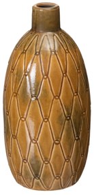Vaso Cerâmica 17 X 17 X 35 cm Mostarda