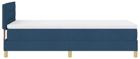 Cama com box spring com colchão azul 90x200 cm tecido