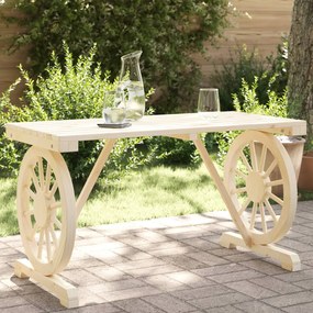 vidaXL Mesa de jardim 115x55x65 cm madeira de abeto maciça