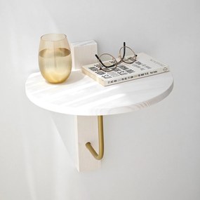 Prateleira de Parede Reve – Ouro e Branco – 35x35 cm