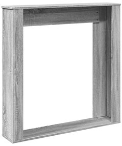 Cornija de lareira 100x20x100 cm derivados madeira cinza sonoma