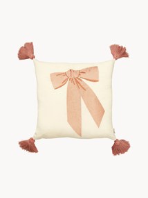 Organic cotton cuddly pillow Bows with tassels