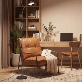 Candeeiro de pé LED com regulador de intensidade 22 x 22 x 170 cm, candeeiro de leitura giratório a 360°, para sala de esta, preto