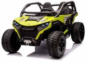 Carro elétrico infantil DRACO 24V 2 Lugares 4x4, Rodas Borracha VERDE