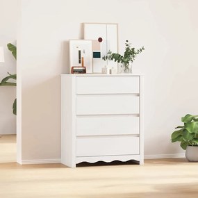 Cômoda vidaXL "DRAMMEN" Branca 76,5x40x91 cm Madeira Sólida de Pinho