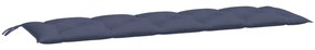 Almofadão p/ banco jardim 180x50x7cm tecido oxford azul-marinho