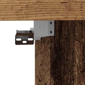 Armário de TV Montado na Parede Madeira Velha 152x22x113 cm