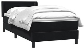 Cama box spring com colchão 90x210 cm veludo preto
