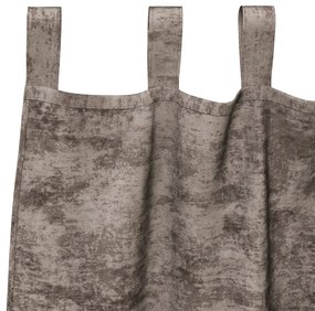 Cortinas de Veludo 2 pcs com Ilhós Cappuccino 175x140 cm