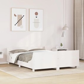 vidaXL Cama sem colchão 120x200 cm madeira de pinho maciça branco