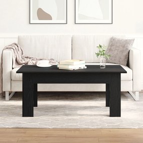 Mesa de café vidaXL Preta em Carvalho 100x60x42 cm em Madeira de Engen