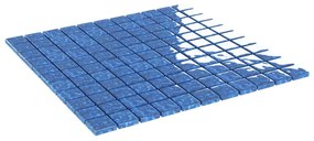 Ladrilhos de mosaico 11 pcs 30x30 cm vidro azul