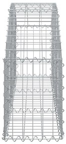 Cesto gabião arqueado 150x30x40/60 cm ferro galvanizado