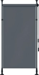 Outsunny Toldo manual retrátil de pé comprimento ajustável com manivela instalação sem perfuração metal alu. poliéster cinza escuro | Aosom Portugal