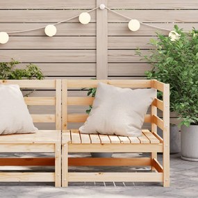 Sofá de canto para jardim 70x70x67 cm madeira de pinho maciça