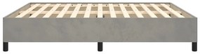 Estrutura de cama sem colchão 180x200 cm veludo cinzento-claro