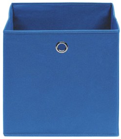 Caixas de arrumação 4 pcs 32x32x32 cm tecido azul