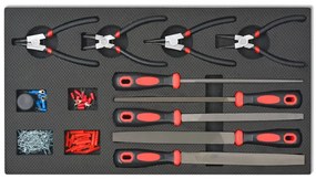 Carro de ferramentas oficina com 1125 ferramentas aço vermelho