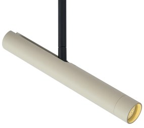 Foco moderno bege com preto para sistema de calha monofásico - Slimline Avery Moderno