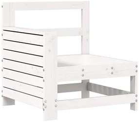 7 pcs conjunto de sofás para jardim pinho maciço branco