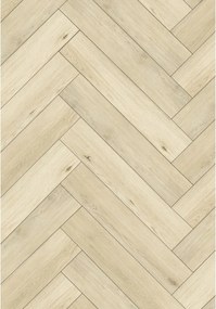 Mexen Calera painéis vinílicos espinha de peixe 635 x 127 mm SPC 6,5 mm, base IPEX 1,5 mm, 4 V-Fuga, Carvalho