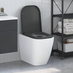 vidaXL Assento de Vaso Sanitário Antracite 47,5 x 35 x 3,6 cm