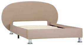 Estrutura de cama 100x200cm couro artificial cappuccino