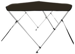 Toldo de 3 arcos Bimini 183x140x137 cm preto
